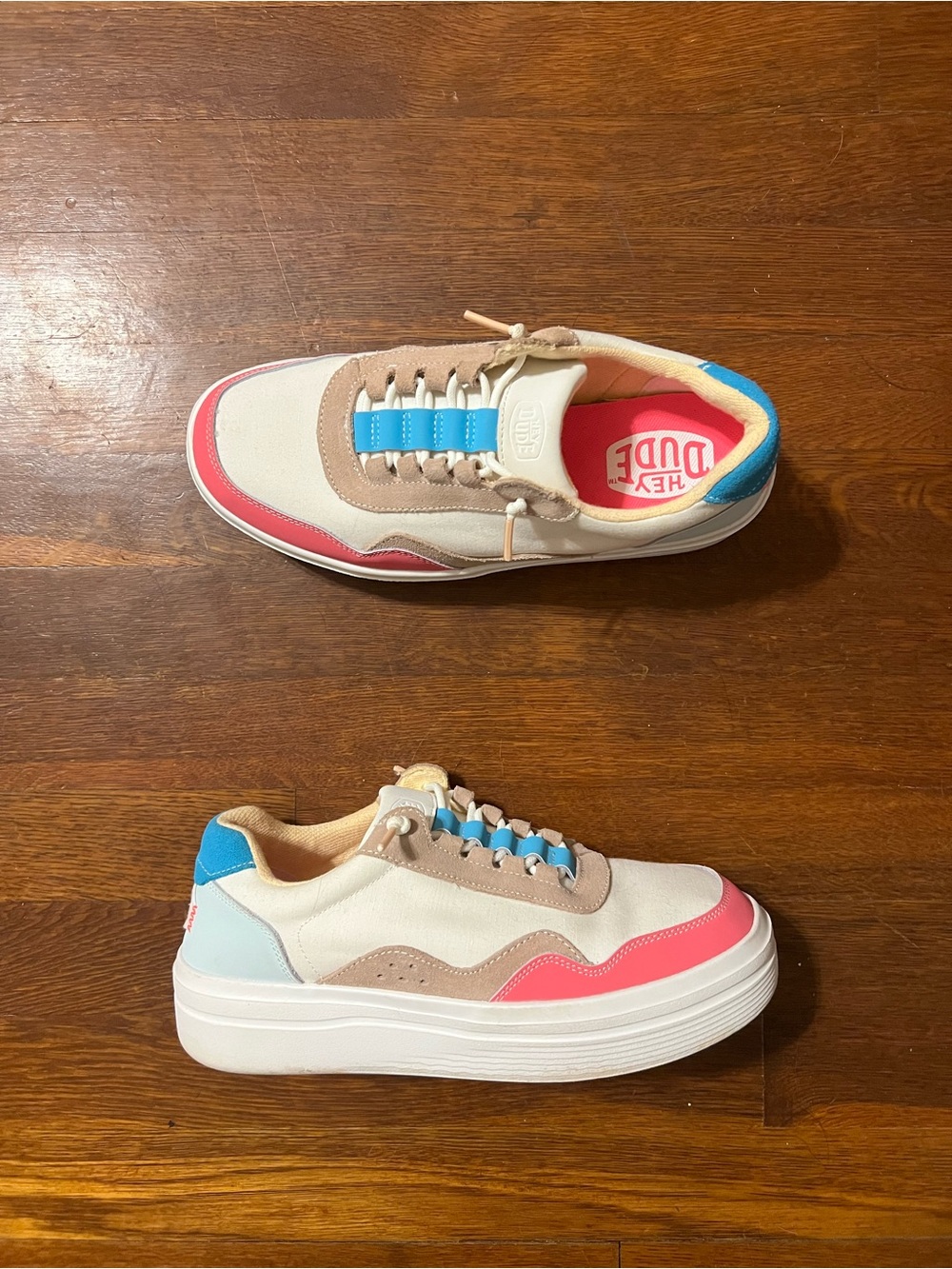 Women’s Hey Dude Hudson Lift Platform Color-block Sneakers